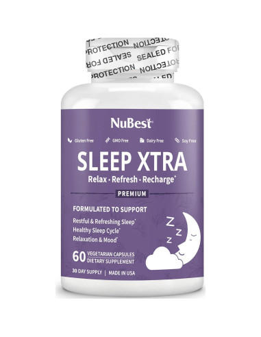 Suplemento para Sueño NuBest Sleep Xtra - 60 Cápsulas Veganas