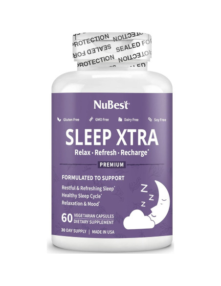 Suplemento para Sueño NuBest Sleep Xtra - 60 Cápsulas Veganas