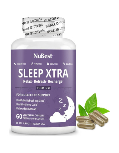 Suplemento para Sueño NuBest Sleep Xtra - 60 Cápsulas Veganas
