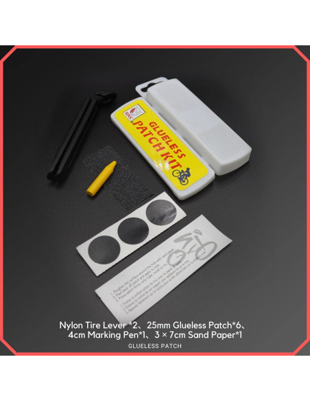 Kit de Parcheo de Neumáticos PAX 11 Piezas para Bicicleta