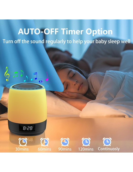 Máquina de Ruido Blanco SOMEYOU SY-Clock con Luz Nocturna