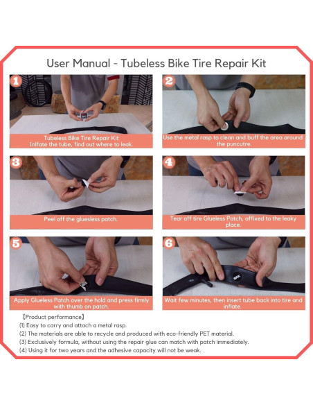 Kit de Parcheo de Neumáticos PAX 11 Piezas para Bicicleta