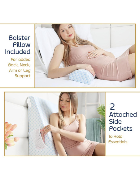 Cojín en Cuña Nestl 19 cm Espuma Viscoelástica Refrigerante