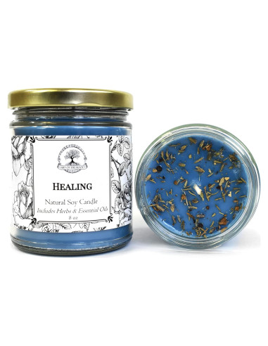 Vela Sanadora de Soja 8 oz Art of the Root con Hierbas