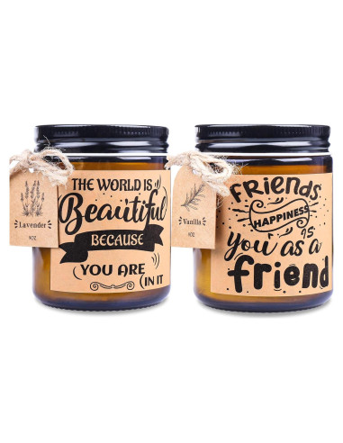 Juego de Velas Aromáticas KIYTARBOO Lavanda y Vainilla 2x255g