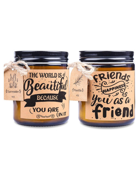 Juego de Velas Aromáticas KIYTARBOO Lavanda y Vainilla 2x255g