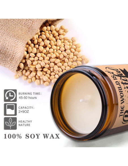 Juego de Velas Aromáticas KIYTARBOO Lavanda y Vainilla 2x255g