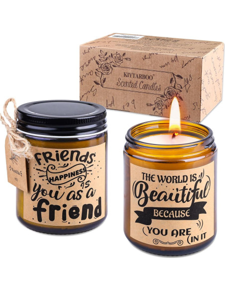 Juego de Velas Aromáticas KIYTARBOO Lavanda y Vainilla 2x255g