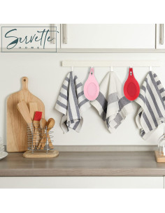 Soporte de Cuchara de Silicona Servette Home Rojo 20x10 cm 2