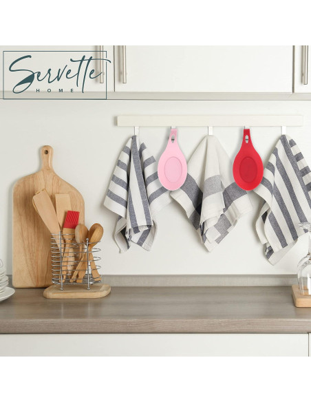 Soporte de Cuchara de Silicona Servette Home Rojo 20x10 cm