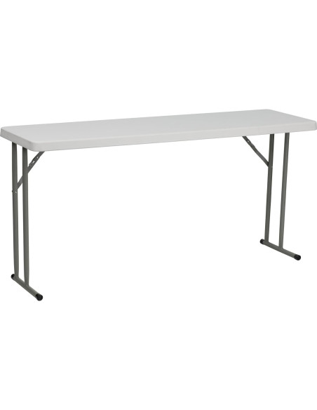 Mesa Plegable Rectangular EMMA + OLIVER 1.8m Blanco Granito