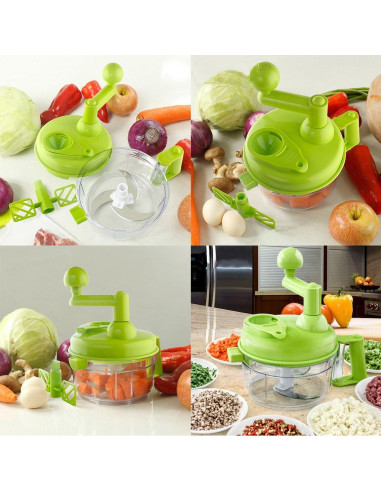 Procesador de Alimentos Manual Tenta Kitchen 1200 ml Verde