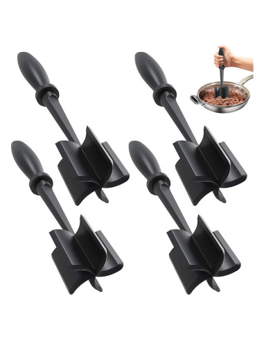 4 Piezas Aplastador de Carne Nylon TKSDW Resistente al Calor