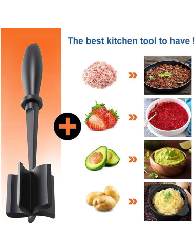 4 Piezas Aplastador de Carne Nylon TKSDW Resistente al Calor