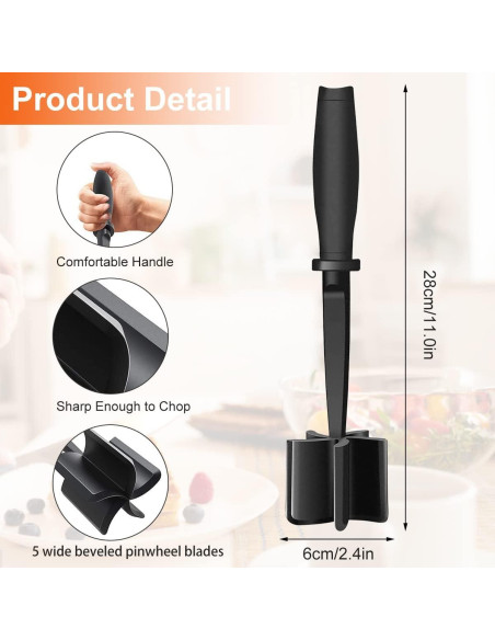 4 Piezas Aplastador de Carne Nylon TKSDW Resistente al Calor