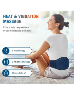 Almohadilla Calentadora Portátil Comfytemp con Masajeador 3 Calores 2