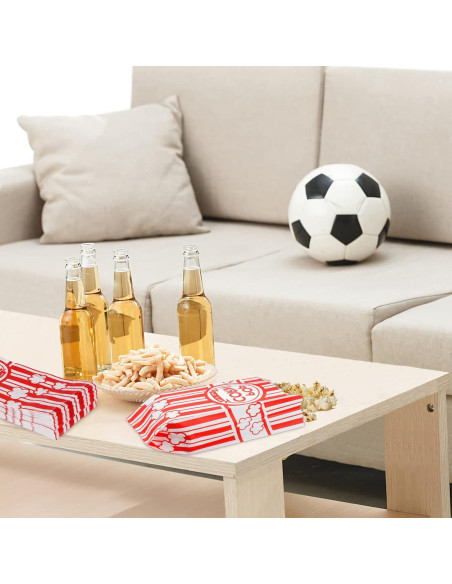 Bolsas de Papel para Palomitas Essenya 500 Piezas 28g