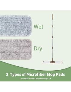 Mopas Reutilizables de Microfibra CQT 65x13 cm 4 Piezas 2