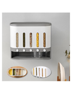 Dispensador de Alimentos Secos 5 Compartimentos ReqianXH