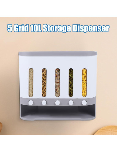 Dispensador de Alimentos Secos 5 Compartimentos ReqianXH