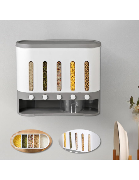 Dispensador de Alimentos Secos 5 Compartimentos ReqianXH