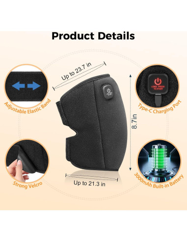 Férula de Rodilla Calentada Gasumos 3000mAh 3 Modos