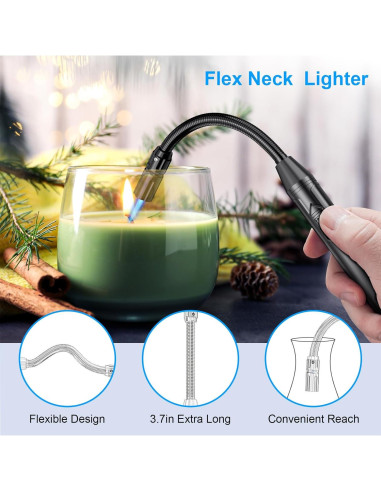 Encendedor de Antorcha Recargable TOPKAY Cuello Flexible