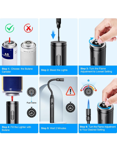 Encendedor de Antorcha Recargable TOPKAY Cuello Flexible