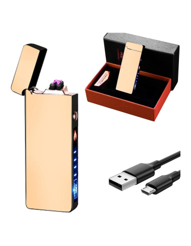 Encendedor Arc GADATOP Recargable a Prueba de Viento Oro