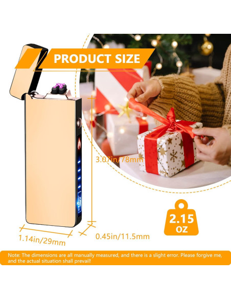 Encendedor Arc GADATOP Recargable a Prueba de Viento Oro