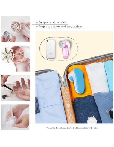 Afeitadora de tela JUNDALINDA USB con 2 cuchillas 181g