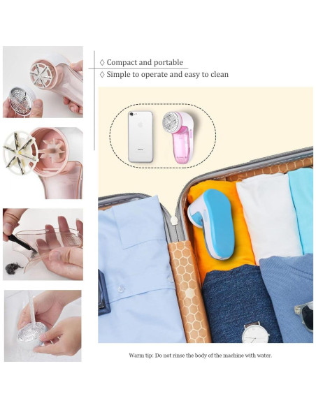 Afeitadora de tela JUNDALINDA USB con 2 cuchillas 181g