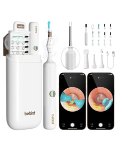 BEBIRD Earsight Plus Limpiador de Oídos HD WiFi Blanco