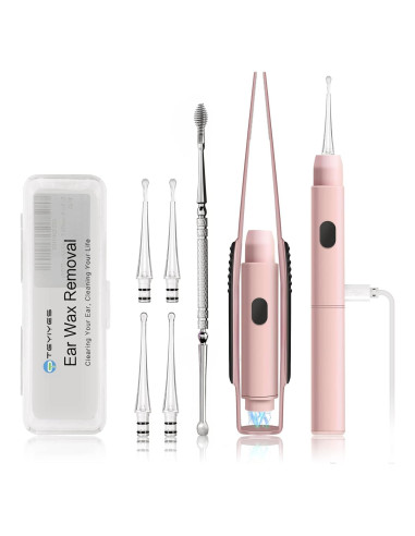 Kit de Limpieza de Oídos TEYIYES con Luz Recargable 7 Piezas