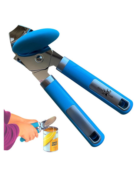 Abrebotellas Manual DIVIDE STAR Azul con Cuchilla de Acero