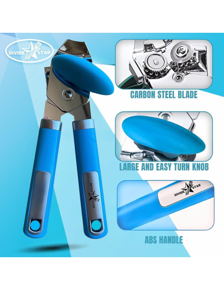 Abrebotellas Manual DIVIDE STAR Azul con Cuchilla de Acero