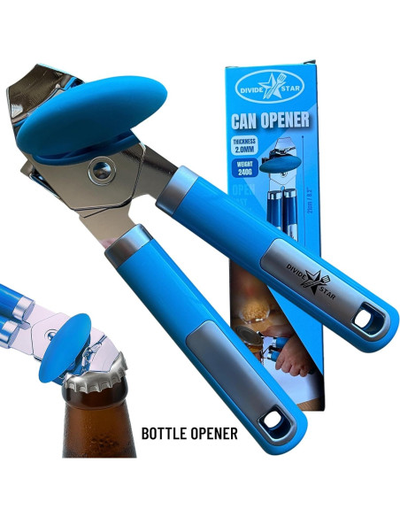 Abrebotellas Manual DIVIDE STAR Azul con Cuchilla de Acero