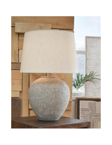 Lámpara de mesa Ashley 65.4 cm diseño piedra marrón