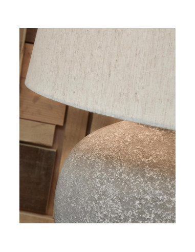 Lámpara de mesa Ashley 65.4 cm diseño piedra marrón