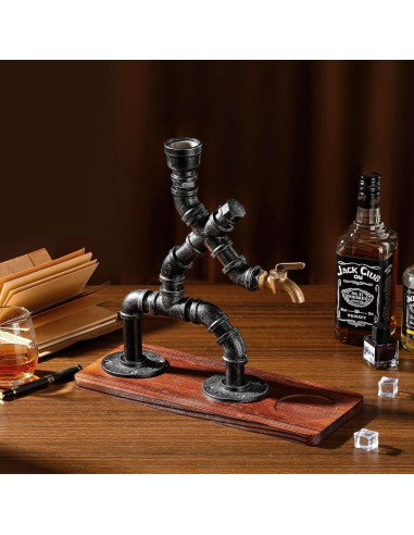 Dispensador de Licor Steampunk Vida Brillante 1L Plata