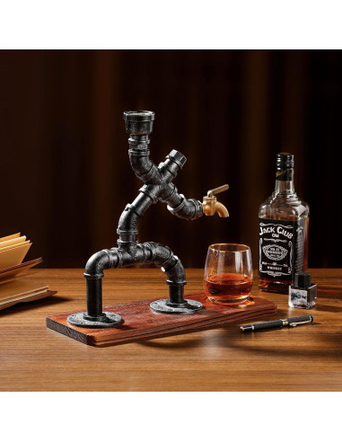 Dispensador de Licor Steampunk Vida Brillante 1L Plata