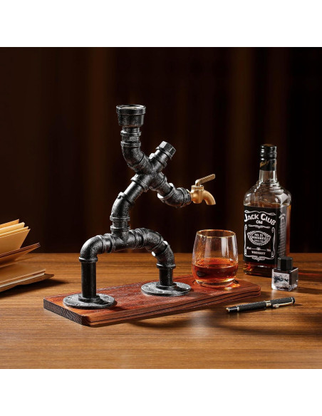 Dispensador de Licor Steampunk Vida Brillante 1L Plata