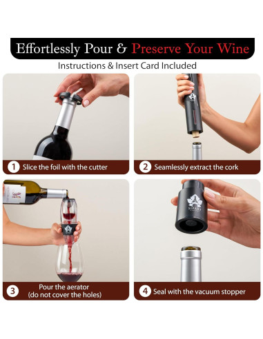 Juego de Sacacorchos Eléctrico SipArt Mastery 5 en 1