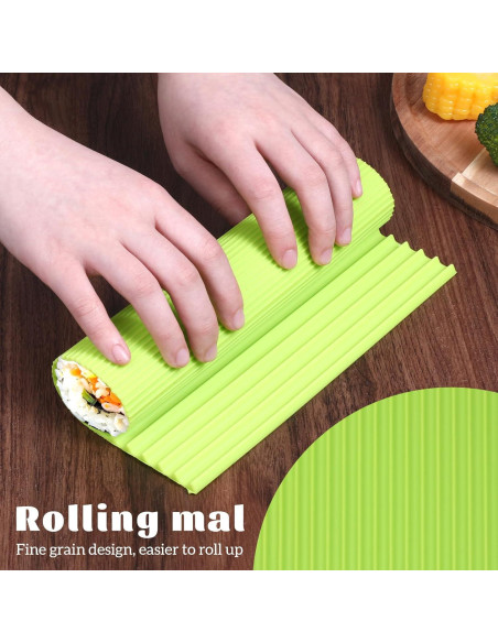 Estera de Sushi Silicona Reutilizable Apausvcm 21.6x20 cm