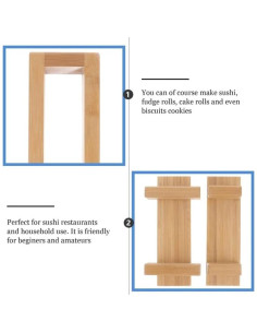 Prensa de Sushi de Madera Haofy - Kit DIY para Rollos 2