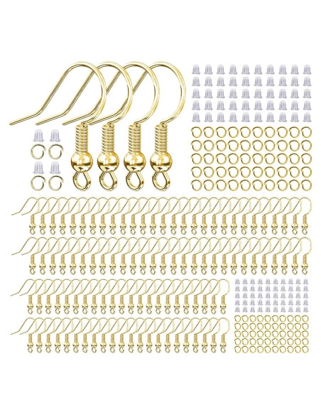 Ganchos de Aretes Hipoalergénicos iewyck Oro 14k 300 Pcs