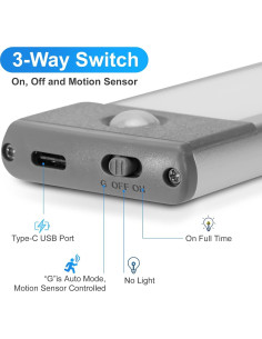 Luces LED Bajo Gabinete RXWL 30 Perlas Luz Cálida 2Pack 2