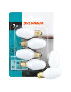 Bombilla C7 Incandescente 7W SYLVANIA Esmerilada 4 Unidades