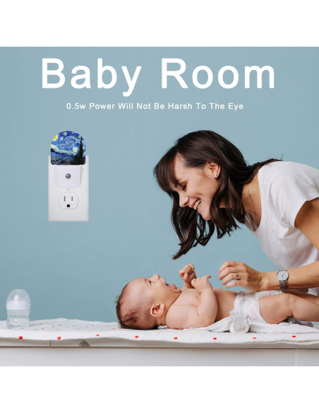 Luz Nocturna LED AOWULA Noche Estrellada 0.5W con Sensor