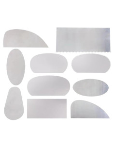 Herramientas de Raspado de Cerámica GSHLLO 10 Pcs Acero Inoxidable